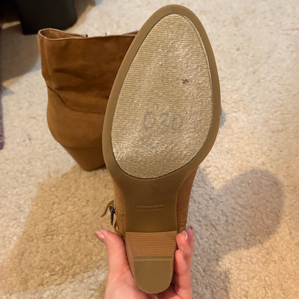 Rampage Fringe Tan Ankle Boots size 8.5 - Picture 2 of 4